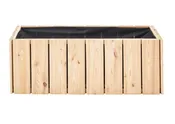 Jardinera de madera balcon beige 79x28x28 cm