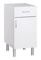 Mueble bajo basic blanco 1 puerta + 1 cajón fabricado en aglomerado 40 x 70 cm