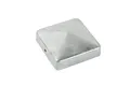 Terminal poste madera gris / plata 7x7 cm