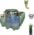Pack recuperación agua de lluvia lilo para riego de 1500l