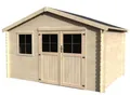Caseta de madera tana de 419x244x302 cm y 12.68 m2