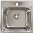Fregadero de acero inox delinia cubetas individuales 48 x 48 cm