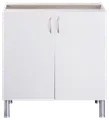 Mueble bajo basic blanco 2 puertas fabricado en aglomerado 80 x 70 cm