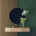Revestimiento de pared palillería mdf listón roble /negro 265x15x3 cm