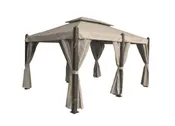 Toldo pérgola de poliéster beige barbados de 300x400 cm