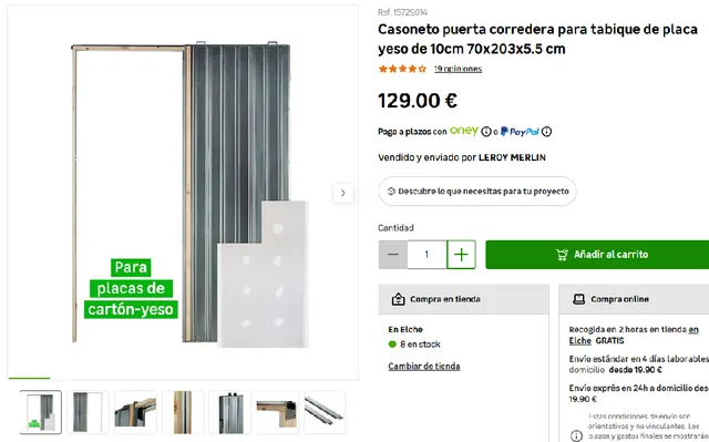 CASONETO PLADUR PERFILERÍA