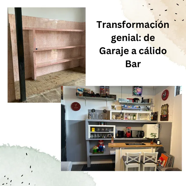 Reformar un garage en un  Bar acogedor con simples cambios