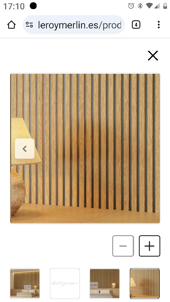 Revestimiento pared listones madera