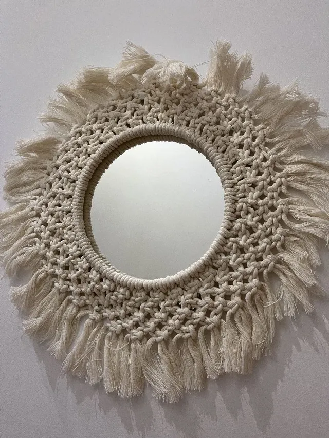 Espejo de macramé