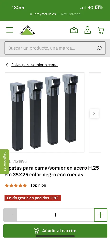 Medidas patas somier