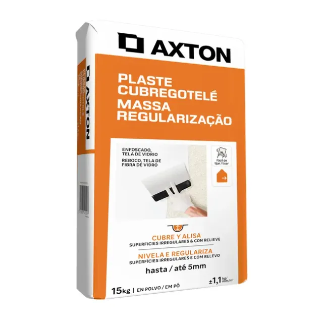 Plaste de relleno cubre gotelé en polvo Axton, en forma de