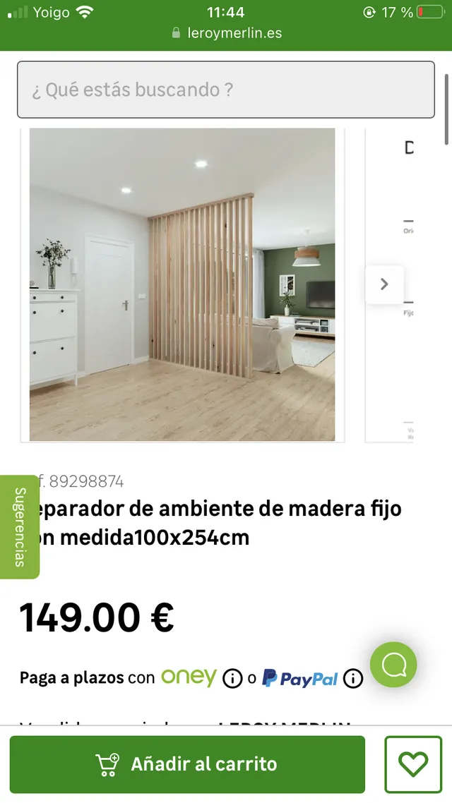 Separador de ambientes eliminado