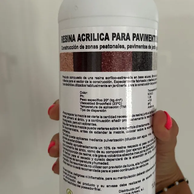 Resina acrilica diluida en agua para pulverizar