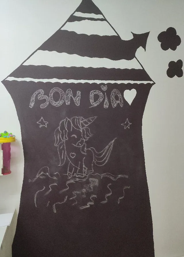 Pizarra para dibujar en la pared