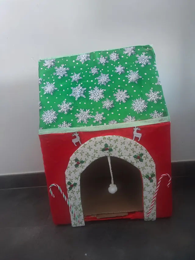 Casita de Navidad para mascotas