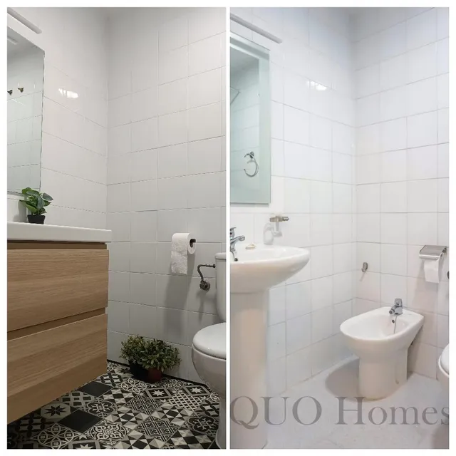 Reforma Baño low cost: cambio de suelo y mueble de lavabo