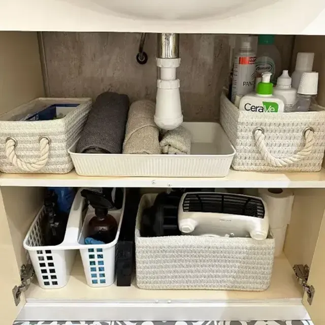 Organización del mueble del baño