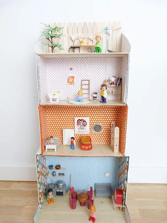 Casas de muñecas con cajas de carton new arrivals