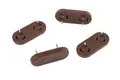 Patín rectangular de plástico de 20x45 mm