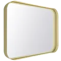 Espejo de baño kende amarillo / dorado 80 x 60 cm