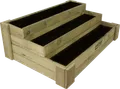 Huerto urbano de suelo de madera box stairs 120x80x40 cm