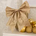Adorno colgante de navidad lazo 2,5x12x14 cm dorado