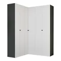 Armario ropero puerta abatible spaceo home mallorca blanco 180/160x240x60cm