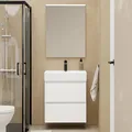 Mueble de baño con lavabo espacio l blanco 60x35 cm