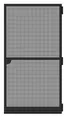 Mosquitera puerta abatible color gris de 100x210 cm (ancho x alto)