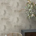 Papel pintado vinílico imitación materia muro cemento gris