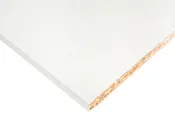 Tablero aglomerado con 2 cantos blanco de 59,5x244x1,6 cm (anchoxaltoxgrosor)