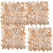 Mosaico piedra 33x33 cm rosa