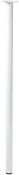 Pata para mesa cilíndrica en acero blanco, alt. 80 cm