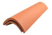 Teja curva de arcilla cocida rojo de 15x33.5cm