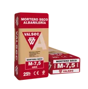 Mortero seco gris m7,5 valsec de 25 kg