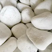 Saco de piedra calcárea rodada blanco 20kg 60 y 100 mm