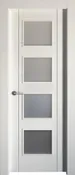Puerta abatible noruega blanca line plus con cristal blanco derecha de 72.5x203