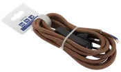 Prolongador de cable textil marrón h03vvh2-f con 2 mt