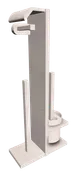 Escobillero y portarrollo amazonia accesorios blanco 29x67 cm