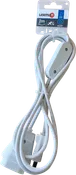Cable alargador con interruptor lexman blanco 2 m