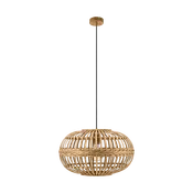 Lámpara de techo de colgar amsfield bambú 1 luz e27 38 cm