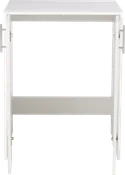 Armario madera cubre-lavadora color blanco de 88x69x69 cm con 2 puertas