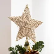 Adorno coronación árbol navidad estrella 25x30 cm