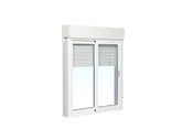 Ventana aluminio artens corredera con persiana de 100x100cm