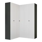Armario ropero puerta abatible spaceo home mallorca blanco 180/160x240x60cm