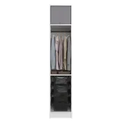 Composición nº43 spaceo home armario kit vestidor sin puertas blanco 240x40x60cm