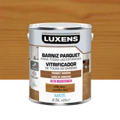 Barniz al agua parquet mate luxens 2.5l roble claro