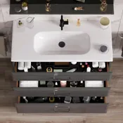 Mueble de baño con lavabo opale2 gris 100x45 cm