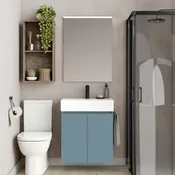 Mueble de baño con lavabo espacio l azul claro 60x35 cm