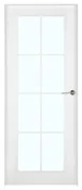 Conjunto puerta con cristal marsella blanca de 92,5 izquierda + kit de tapetas